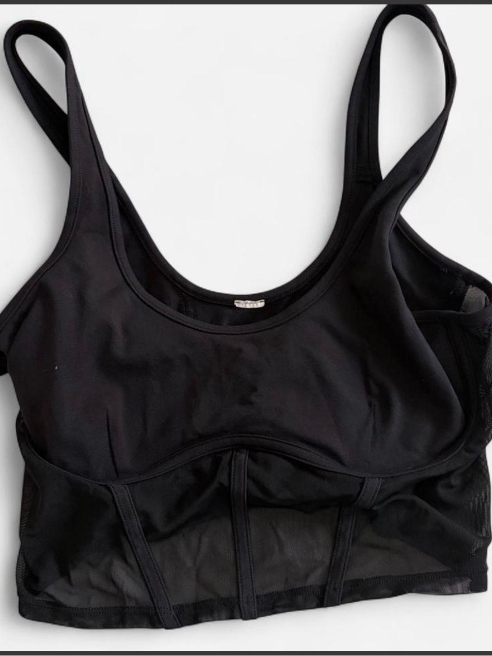 ALO Yoga Black Longline Crop Bralette